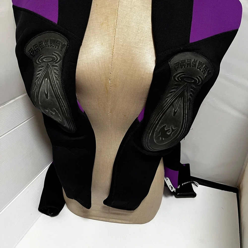 Purple and Black scuba suit Swimwear with Full-Length Design